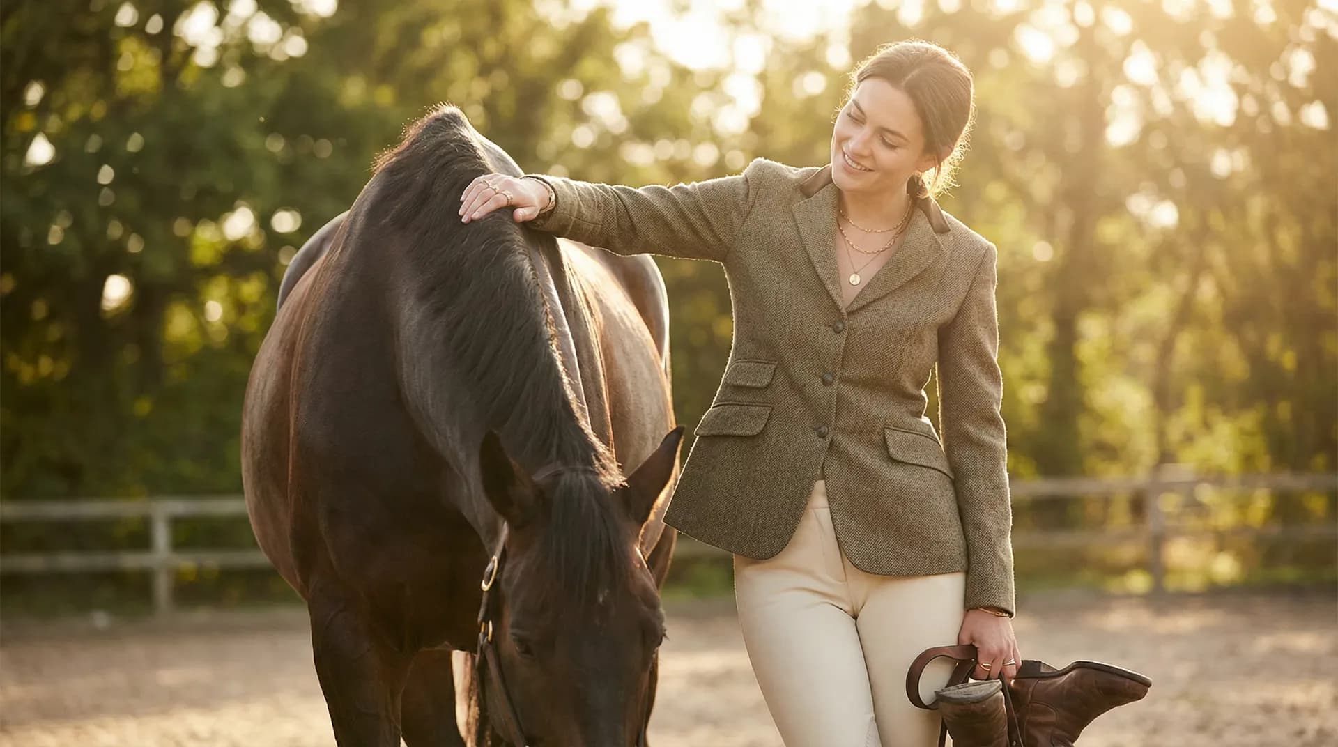 Cavalière avec son cheval — univers Ausica